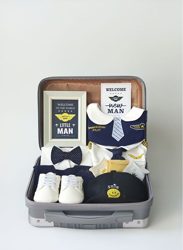 New Born Gift Set Baby boy Pilot Theme - Image 1