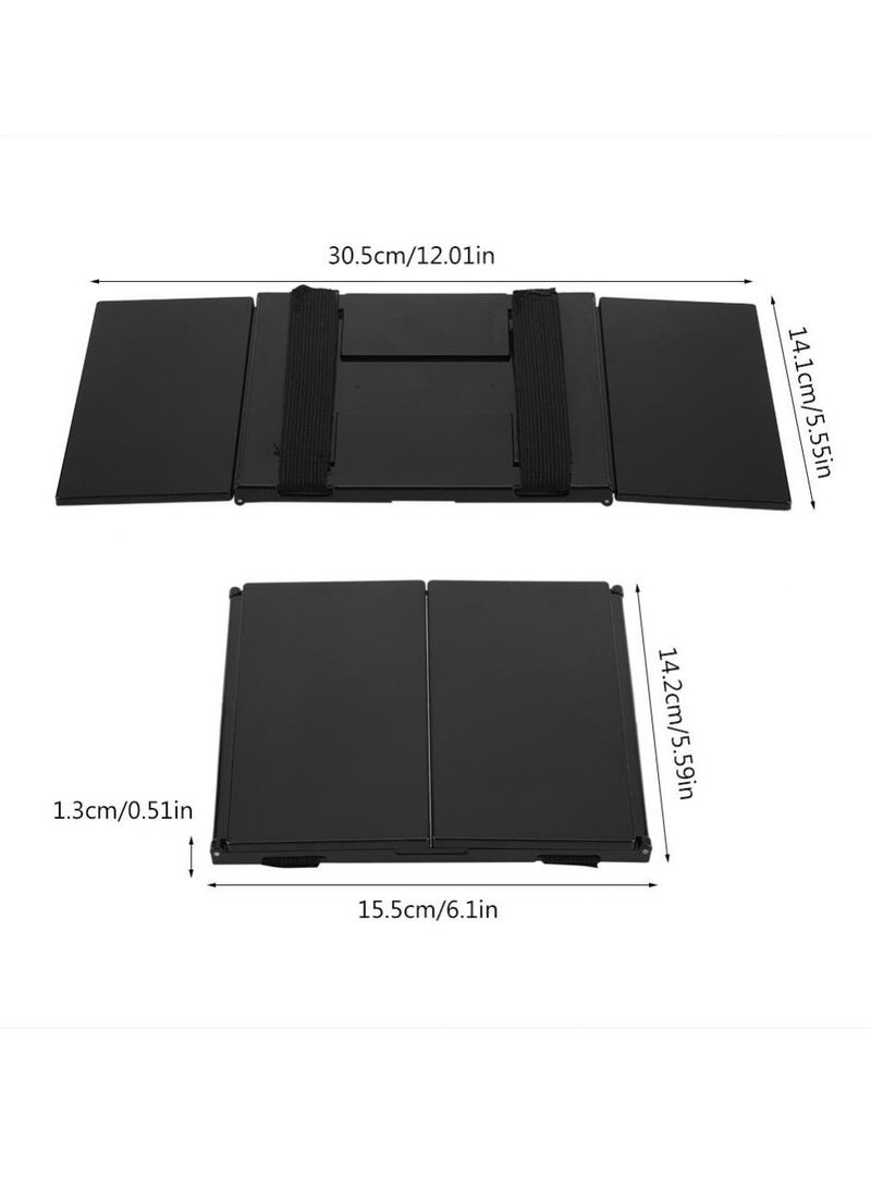 Excefore Car Makeup Mirror, Makeup Travel Vanity Mirror Car Cosmetic Mirror Clip on Sun Visor, Auto Supplies 310mm 12Universal for Car Truck SUV Rear View Mirror - Image 2