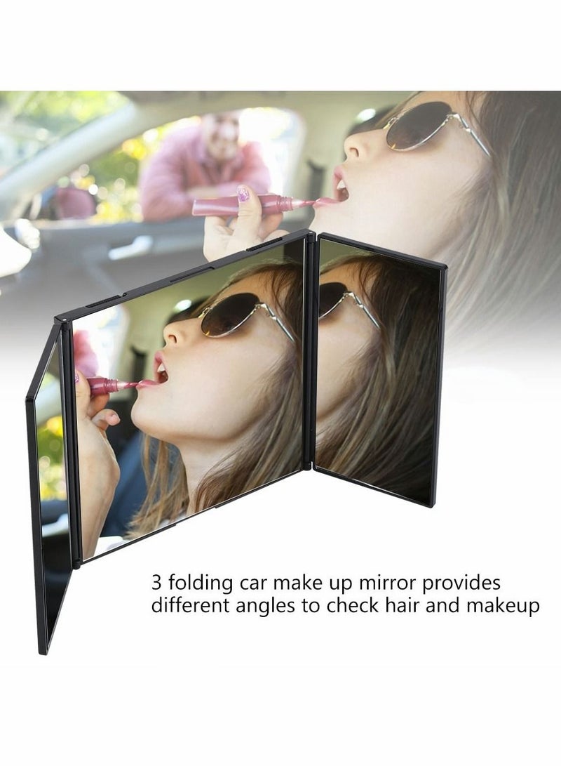 Excefore Car Makeup Mirror, Makeup Travel Vanity Mirror Car Cosmetic Mirror Clip on Sun Visor, Auto Supplies 310mm 12Universal for Car Truck SUV Rear View Mirror - Image 3