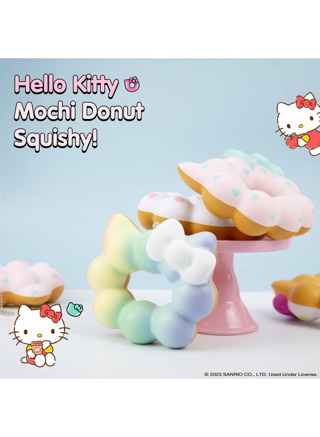 Hamee Hello Kitty Cute Mochi Donut Squishu Squishy Toys - Slow Rising Squishy Toy Keychain For Party Favors, Stress Ball, Birthday Gifts, Kawaii Squishy For Kids, Girls, Boys, Adults - Rainbow - Image 2