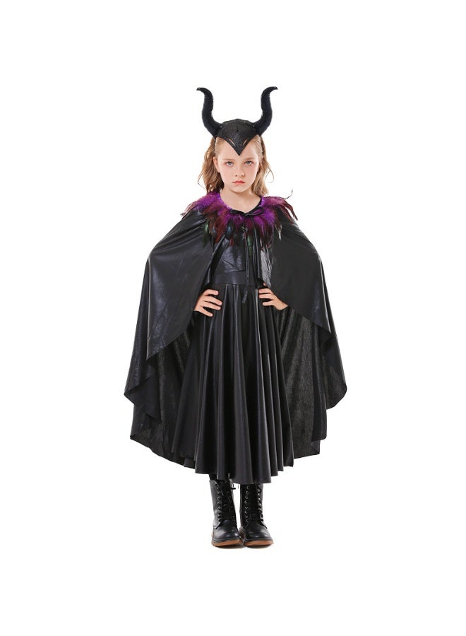 NIBEMINENT Halloween party costume character Maleficent Sleeping Dark Queen Girl costume - Image 1