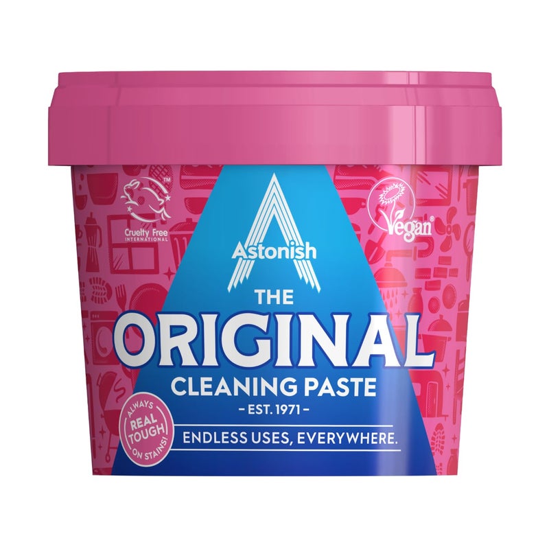 Astonish The Original Cleaning Paste 500g Mandarin Peaches Scent Multi Surface Stain Remover Grease Buster Tough Kitchen Cleaner ChemicalFree Household Scrub Bathroom Essential - Image 2