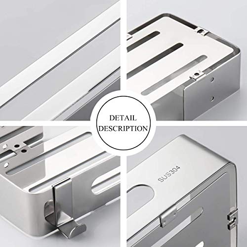 Tagve Bathroom Accessories Stainless Steel Wall Shelf Kitchen Organizer,Polished Finish, Set of 1 - Image 3