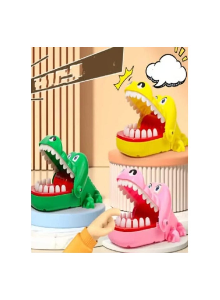 Finger-biting Crocodile Toy, Plastic Teeth Pulling Toy (Pink) - Image 2
