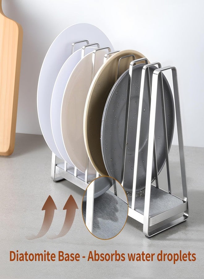 AIDILI Plastic Bag Drying Rack - 9-Slot Reusable Bag Drying Rack with Diatomite Base for Freezer Bags, Snack Bags, Cutting Boards, Lids and Dishes(Silver) - Image 3