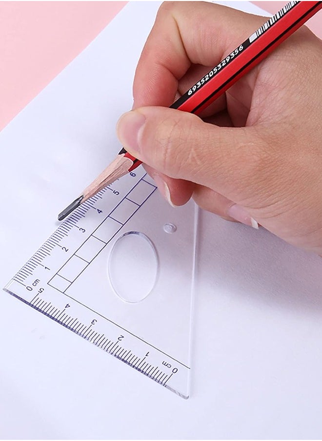 Math Compass and Protractors Geometry Precision Drawing Tool Metal Geometry Kit Set Circle Triangle Ruler Protractor