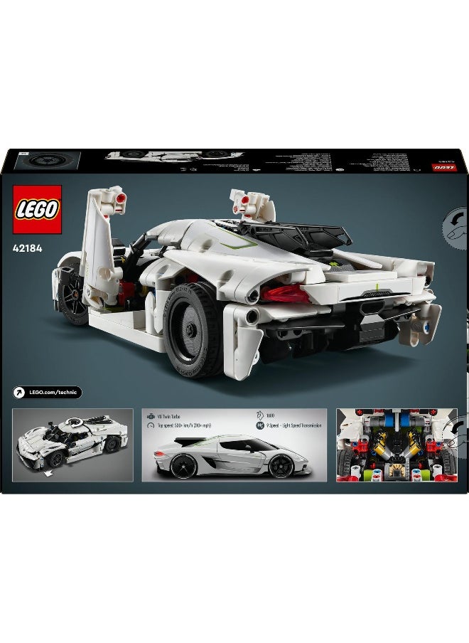 LEGO LEGO Technic Koenigsegg Jesko Absolut White Hypercar 42184 Building Toy Set (801 Pieces)  - Image 2