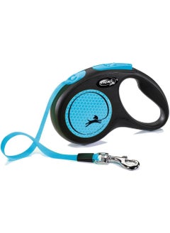 Flexi Retractable Leash Neon Tape Blue S 5 mt 