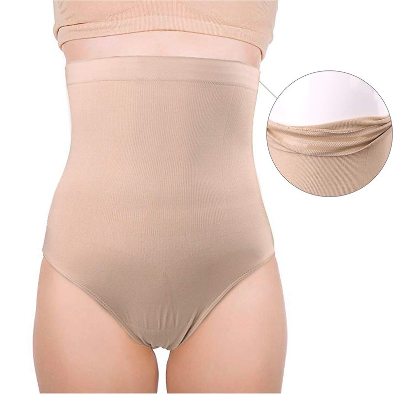 DREAM SLIM Women's High-Waist Seamless Body Shaper Briefs Firm Tummy Control Slimming Shapewear Panties Girdle Underwear (Nude, XXXL) - Image 3
