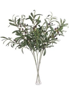Generic 5-Piece Olive Artificial Plant Branch Set Green/Red  - Image 1