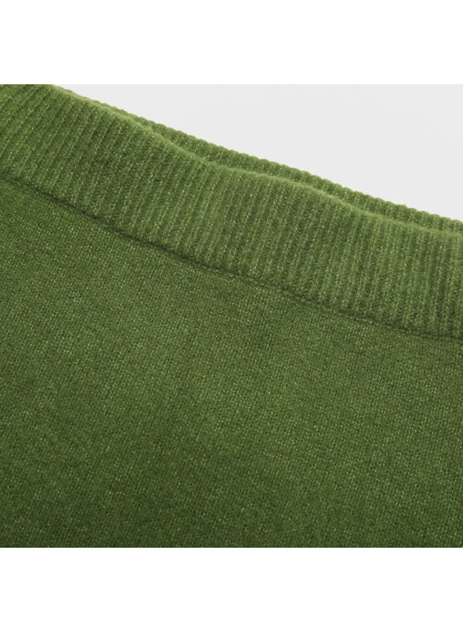 Zara comfortable Minimalist Solid Color Stretchy Knit A-line Skirt - Image 4