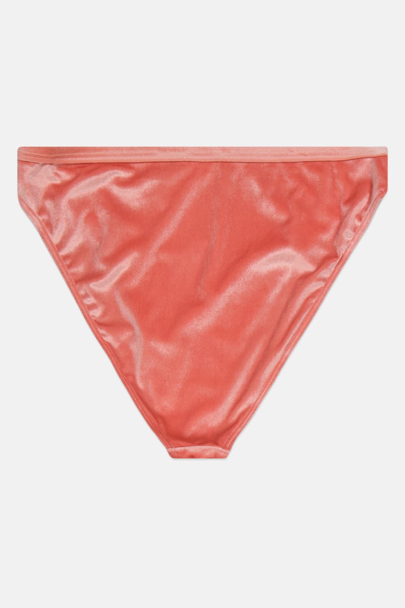 Miss Selfridge Women Velvet Bikini Bottom, Pink - Image 2