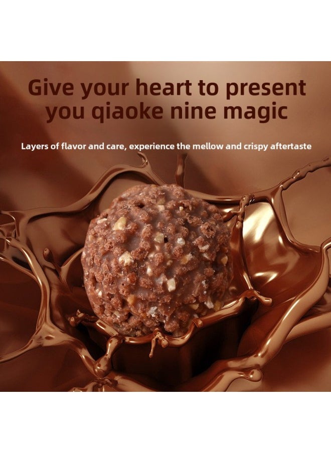 Qiao Love Golden Sand Ball Chocolate Paste Leisure Snacks Waihua Sandwich Gift Box Wedding Classic Fragrant ZP-Color:Gold Sand Ball Chocolate Exquisite Gift Box 16 Pieces 48 Pieces  - Image 2