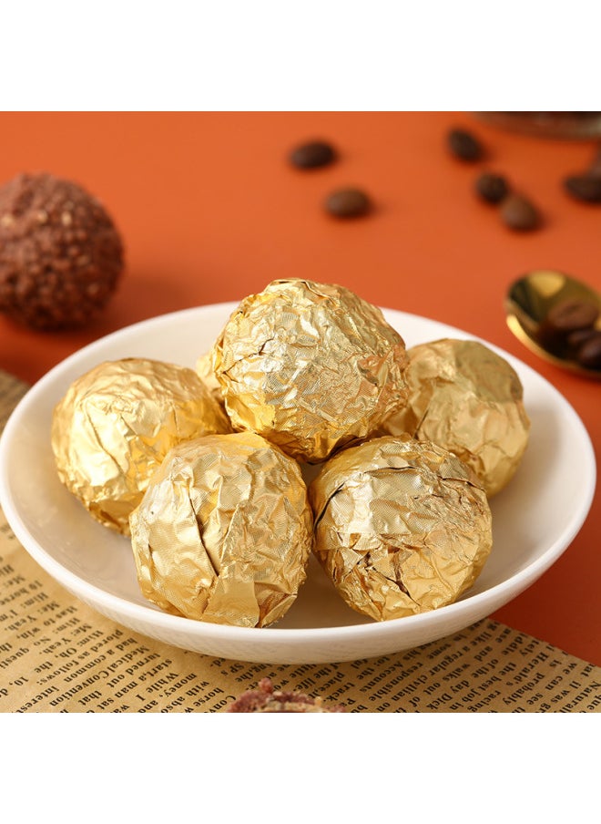 Qiao Love Golden Sand Ball Chocolate Paste Leisure Snacks Waihua Sandwich Gift Box Wedding Classic Fragrant ZP-Color:Gold Sand Ball Chocolate Exquisite Gift Box 16 Pieces 48 Pieces  - Image 4