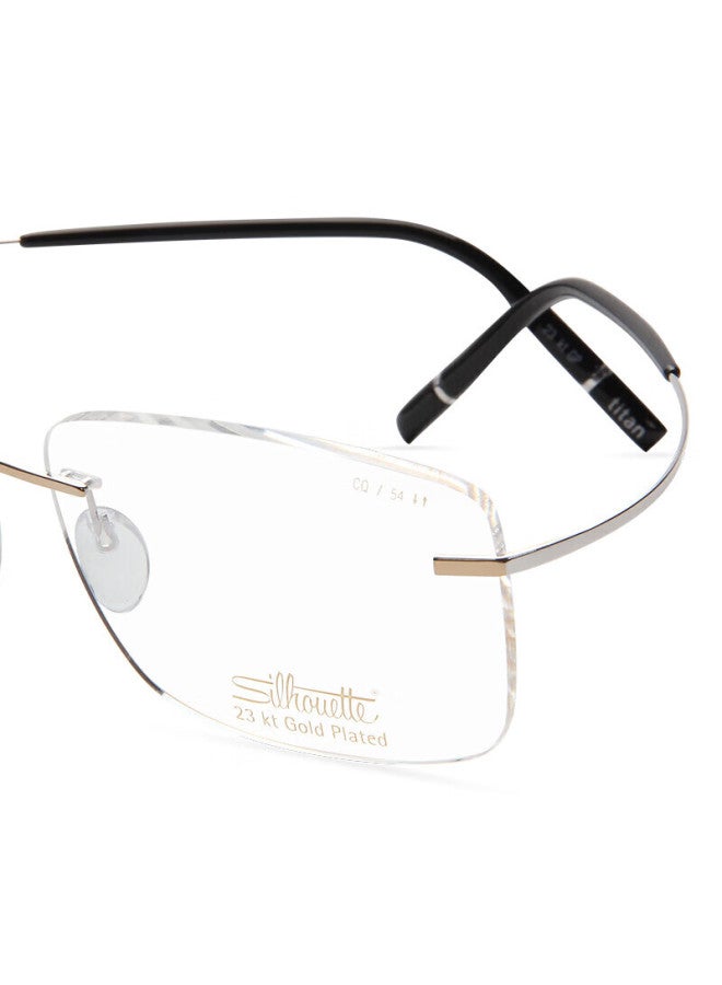 Silhouette إطار نظارات بصري سيلويت إطار فضي موحد أطراف فضية 5539 8181 54 مم - Image 4