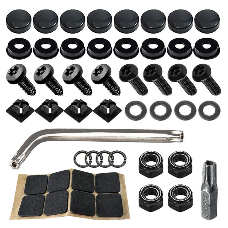 WINUERK Anti Theft License Plate Screws Tamper Resistant Licence Plate Kit 14M6 Security Screws Rust Proof Stainless Steel Bolts Fasteners Kit for Front Rear Frame Holder Mounting - Image 3