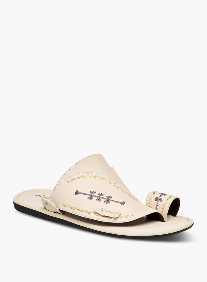 Al Waha Embroidered Slip-On Arabic Sandals