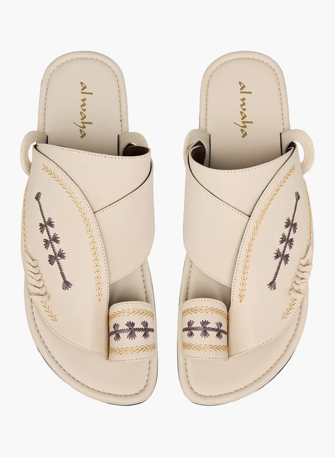Al Waha Embroidered Slip-On Arabic Sandals