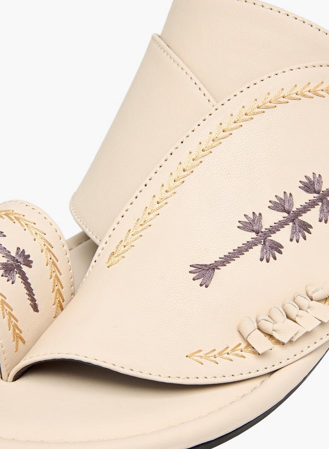 الواحة صنادل عربية مطرزة سهلة الارتداء - Image 4