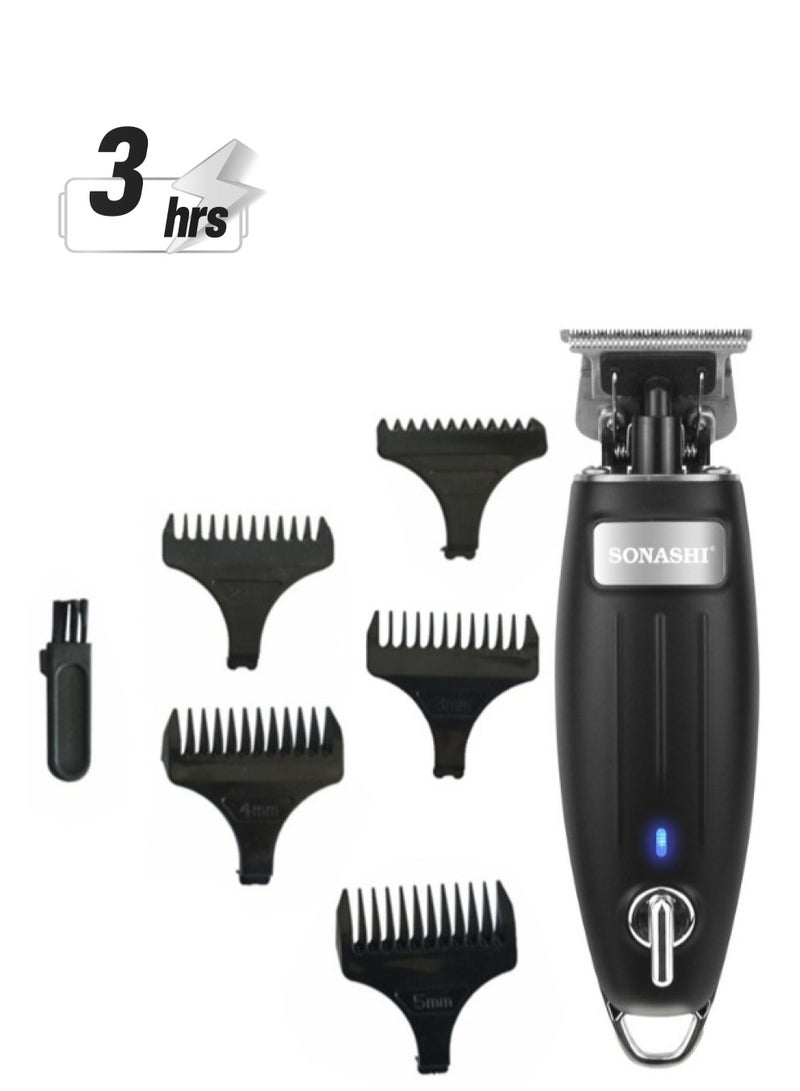 SONASHI Rechargeable Hair Clipper With TType Cutter Blade HighSpeed Motor With 3 Hours Continuous Working  Portable  Cordless Sharp And Durable For Men  SHC-1054 Black - Image 1