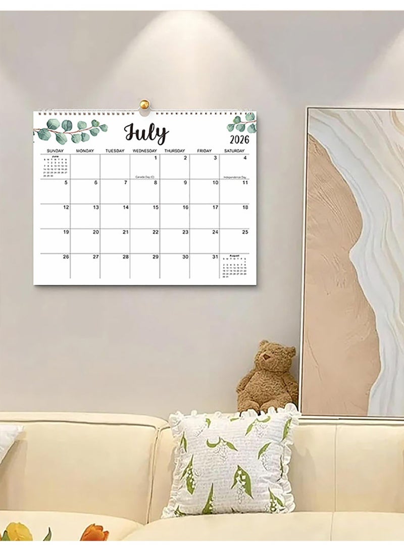 نيمبوت تقويم 2026-2027، تقويم حائطي لمدة 18 شهرًا، تقويم مكتبي، يناير 2026- يونيو 2027، غلاف سلكي مزدوج، ورق فاخر، مناسب لحفظ التواريخ المهمة، مثالي للتنظيم - Image 2