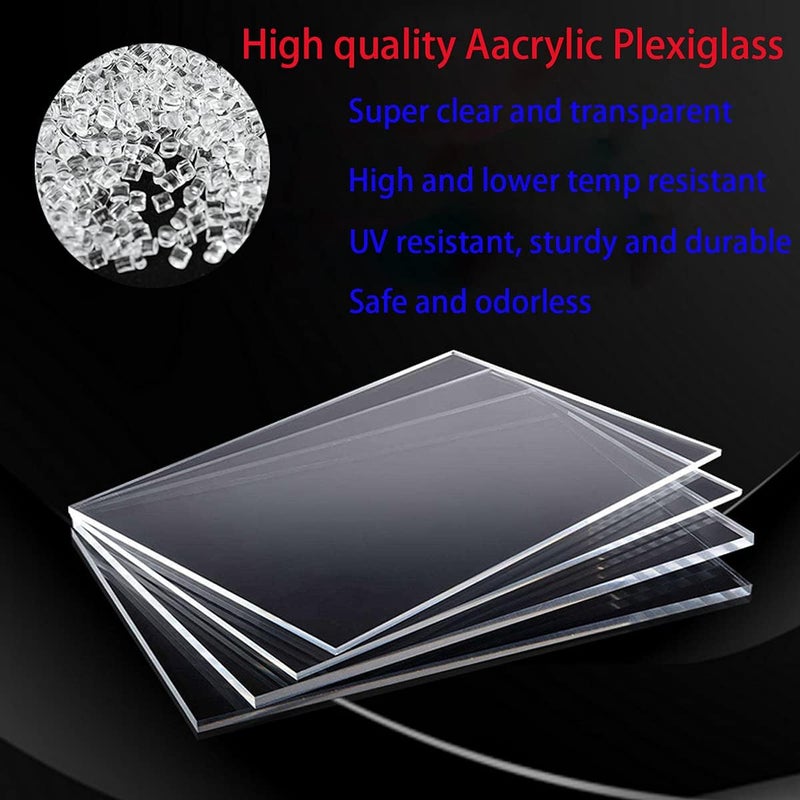SLASA Clear Acrylic Sheet 1pc 10x10 6mm Plexiglass Panel for DIY, Craft, Photo Frame Replacement, Display Projects, Signage, Laser Cutting, CNC by SLASA TRADING - Image 4