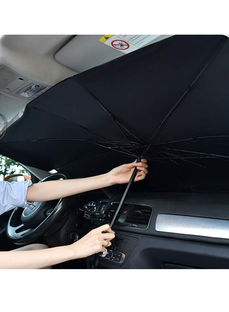 ELTRAZONE Car Windshield Sun Shade Umbrella,Foldable Car Sun Umbrella for Windshield Sun Protection Umbrella Front Sunscreen Visor Block UV Fits Most Vehicle Models - Image 5