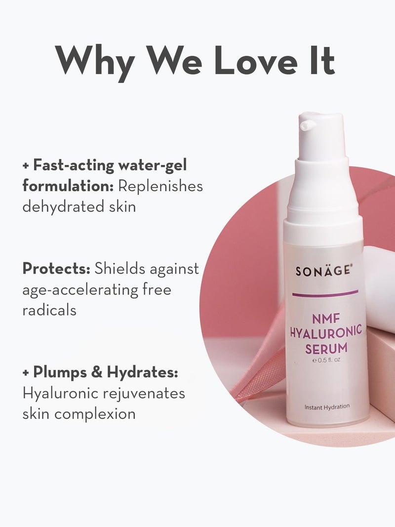 Sonage NMF Hyaluronic Acid Serum: Anti-Aging Face Plumping Serum | Ultra Hydrating for Dehydrated Skin (15 ml) - Image 3