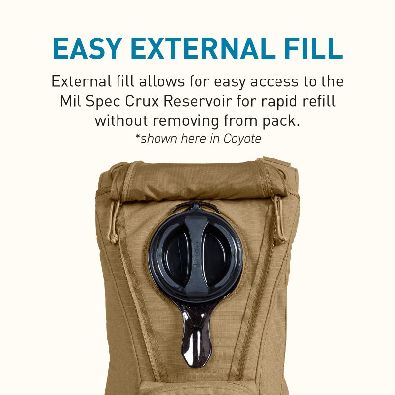 CamelBak Ambush Tactical Hydration Backpack with 100oz/3L Mil Spec Crux Reservoir Bladder - MOLLE, Multicam - Image 3