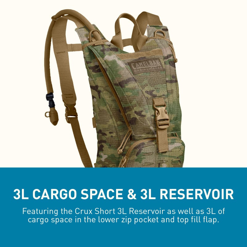 CamelBak Ambush Tactical Hydration Backpack with 100oz/3L Mil Spec Crux Reservoir Bladder - MOLLE, Multicam - Image 4