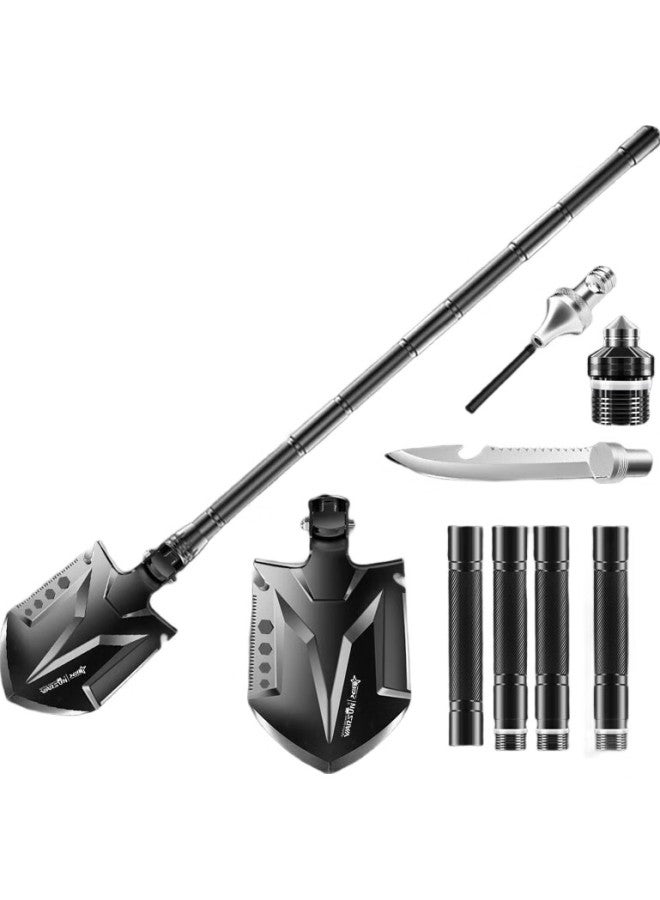 Warsun D57 Military Shovel, Multifunctional Folding Tibetan Mastiff Shovel, Iron Spade, Outdoor Camping Military Shovel - Image 2