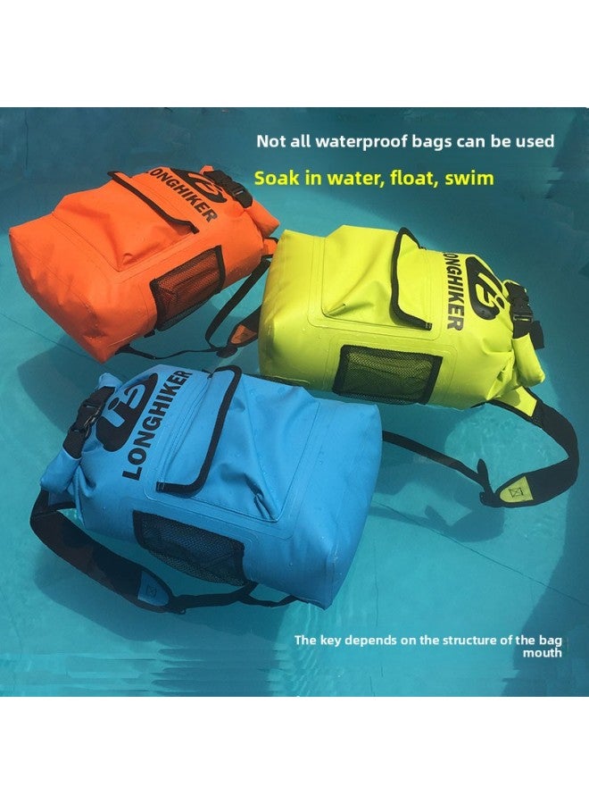 Generic Outdoor Waterproof Bag Upstream Drifting Swimming Backpack Men's Storage Bag Female Diving Snorkeling Seaside Backpack 20L-Color:Classic Version Orange 20L  - Image 4