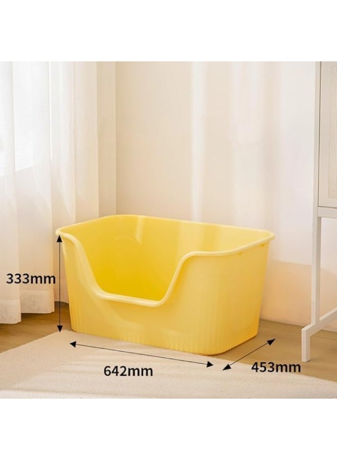 Neostyle NeoStyle Large Litter Box, 64.2 * 45.3 * 33.3cm Open Splash Proof High Side Litter Box, Better for Multi-Cat Households, Pet Safe Coating, Easier to Clean and More Sanitary  - Image 3