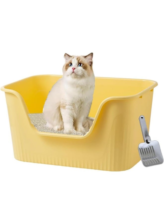 Neostyle NeoStyle Large Litter Box, 64.2 * 45.3 * 33.3cm Open Splash Proof High Side Litter Box, Better for Multi-Cat Households, Pet Safe Coating, Easier to Clean and More Sanitary  - Image 1