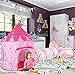 LimitlessFunN 4pc Princess Kids Pop Up Play Tent Crawl Tunnel Ball Pit Includes Star Lights Carrying Case Children Indoor Castle Playhouse for Girls Toddlers 47 D x 126 W x 53 H - Image 4