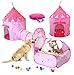 LimitlessFunN 4pc Princess Kids Pop Up Play Tent Crawl Tunnel Ball Pit Includes Star Lights Carrying Case Children Indoor Castle Playhouse for Girls Toddlers 47 D x 126 W x 53 H - Image 2
