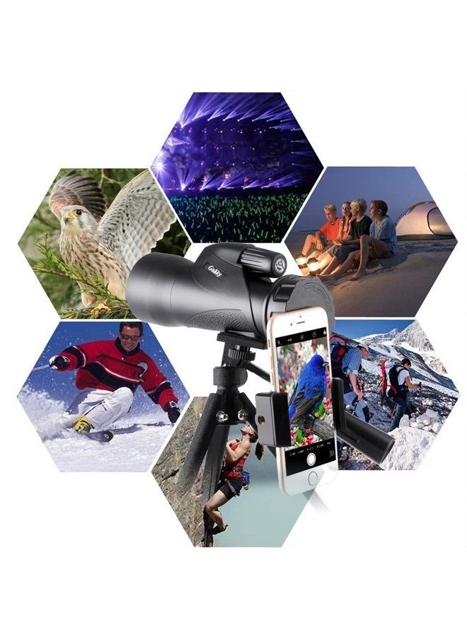 GOSKY Monocular Telescope, 12x50 ED Glass Monocular for Adult, Ultra HD Multi with High Powerful Coated, BAK4 Prism & Waterproof Suitable for Bird Watching Hunting Camping Wildlife -1250ED  - Image 3