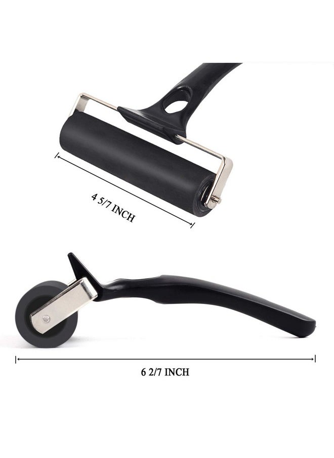 Falling In art Rubber Roller Brayer For Crafting Ink Roller Tool For Printmaking Glue Block Wallpaper Vinyl Stamping 4 5/7 Inches  - Image 2