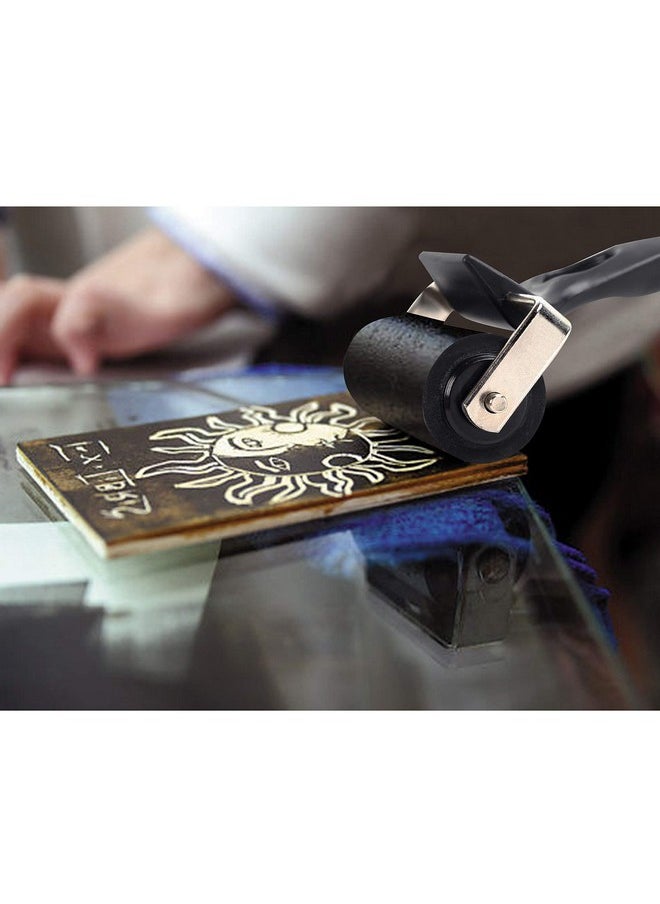 Falling In art Rubber Roller Brayer For Crafting Ink Roller Tool For Printmaking Glue Block Wallpaper Vinyl Stamping 4 5/7 Inches  - Image 4