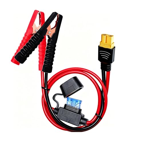 YETOR 10AWG Alligator ClipsXT60 Quick Release Adapter to Alligator Clips with 2FTBattery Alligator Clips Clamp to XT60 Extension Cord for Cars Motorcycles - Image 1