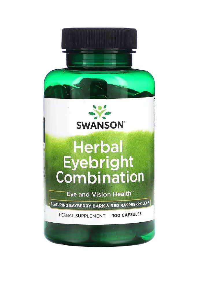 SWANSON Herbal Eyebright Combination 100 Capsules
