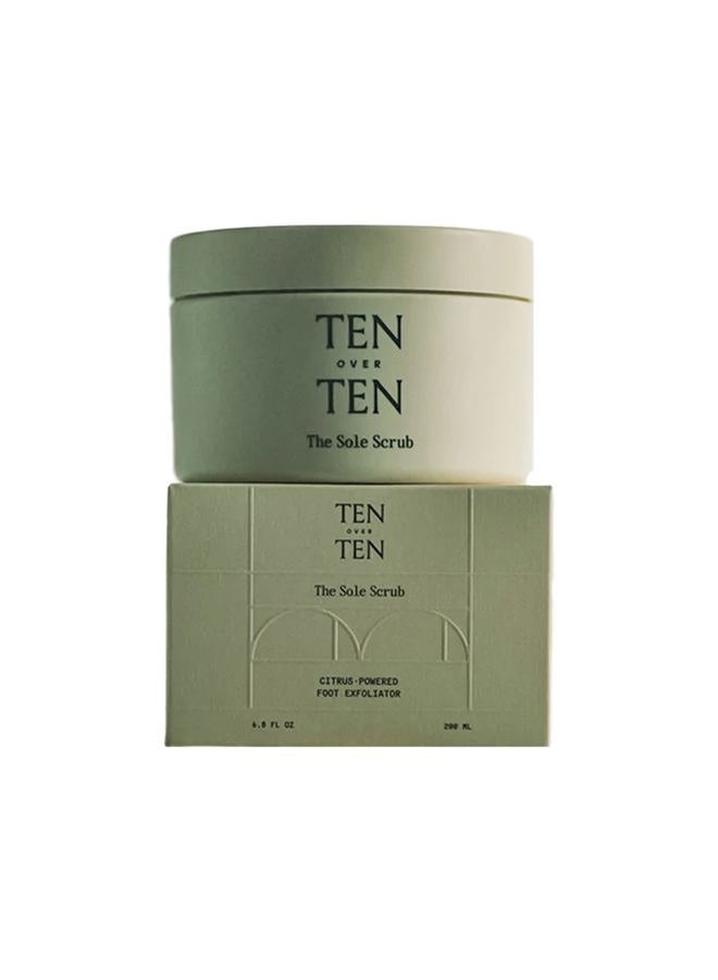 tenoverten - The Sole Scrub Exfoliating Foot Treatment | Clean, Natural, Non-Toxic Hand, Foot + Nail Care (6.8 oz | 200 ml) - Image 1