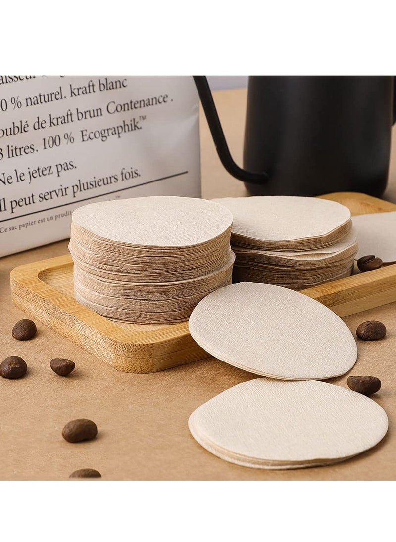 KASTWAVE - 600 PCS Unbleached Coffee Filters, Replacement Round Coffee Filters Fits for Aerobie for Aeropress Coffee and for Espresso Makers (6cm in Diameter) - Image 1