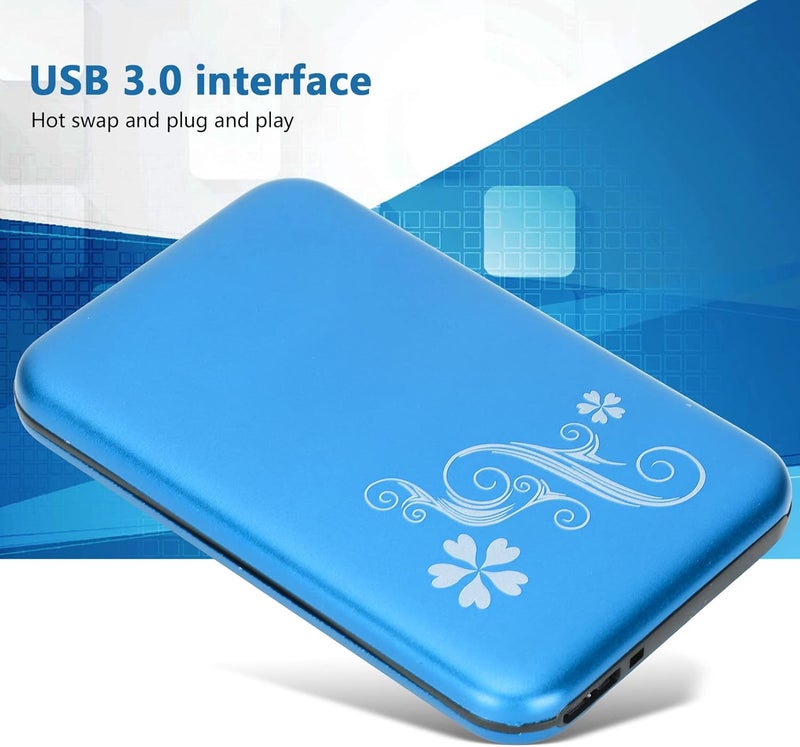 كلاراكو علبة قرص صلب USB3.0 مقاس 2.5 بوصة، علبة قرص صلب سعة 3 تيرابايت بسرعة 5 جيجابت في الثانية، علبة قرص صلب من سبائك الألومنيوم، مؤشر LED أزرق، التوصيل والتشغيل (أزرق) - Image 2