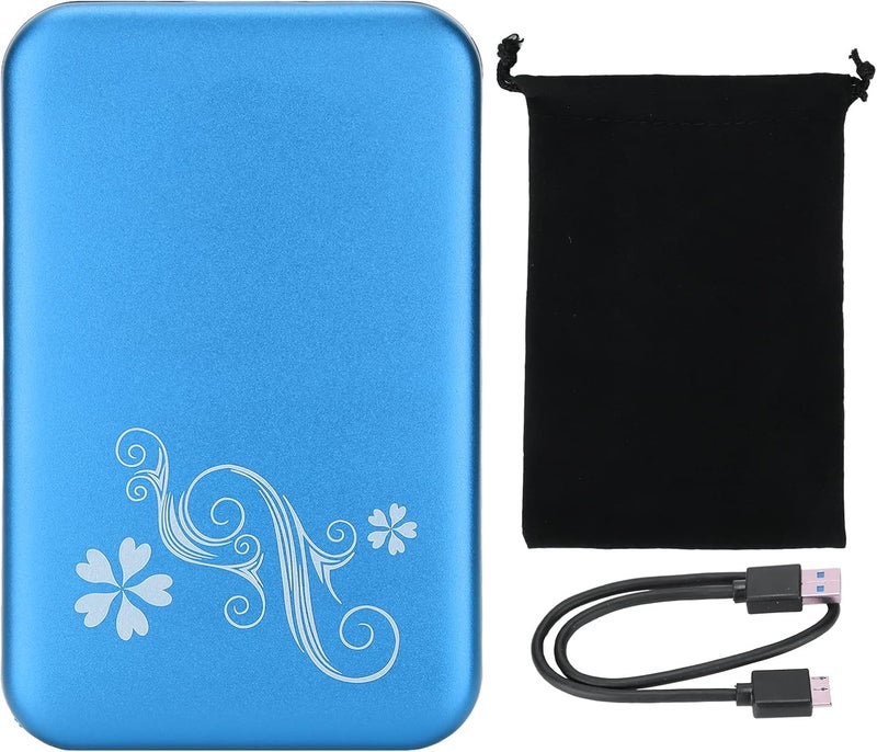 كلاراكو علبة قرص صلب USB3.0 مقاس 2.5 بوصة، علبة قرص صلب سعة 3 تيرابايت بسرعة 5 جيجابت في الثانية، علبة قرص صلب من سبائك الألومنيوم، مؤشر LED أزرق، التوصيل والتشغيل (أزرق) - Image 3