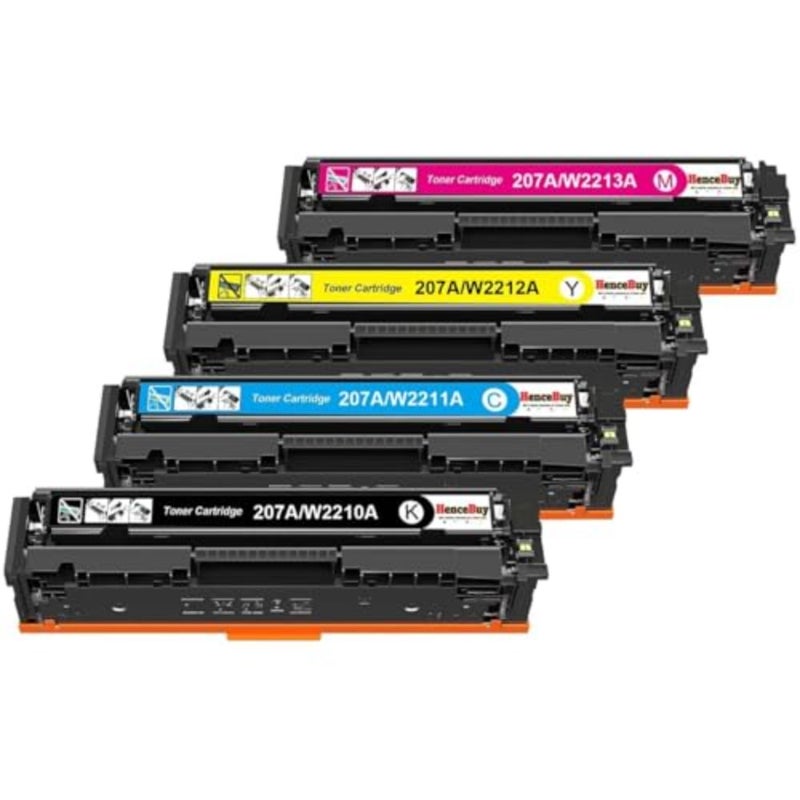 مجموعة كومبو كاملة Vistar 207A: خرطوشة حبر متوافقة لطابعات HP Color LaserJet Pro M255dw، M282dn، M283fdw، W2210A، W2211A، W2212A، W2213A - Image 2