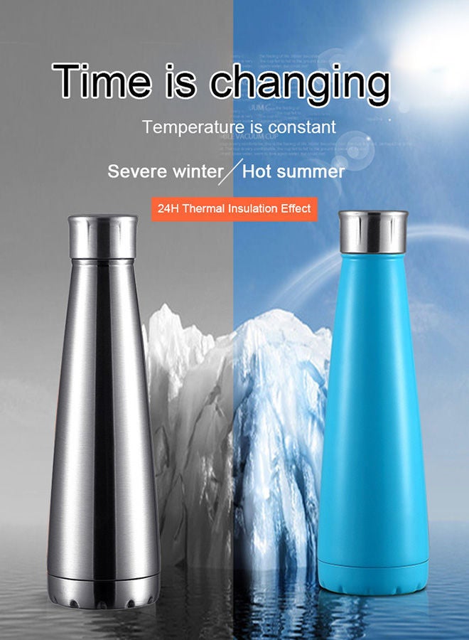 NIBEMINENT Vacuum Insulated Water Bottle H25626BL-WSQ Blue/Silver - Image 3