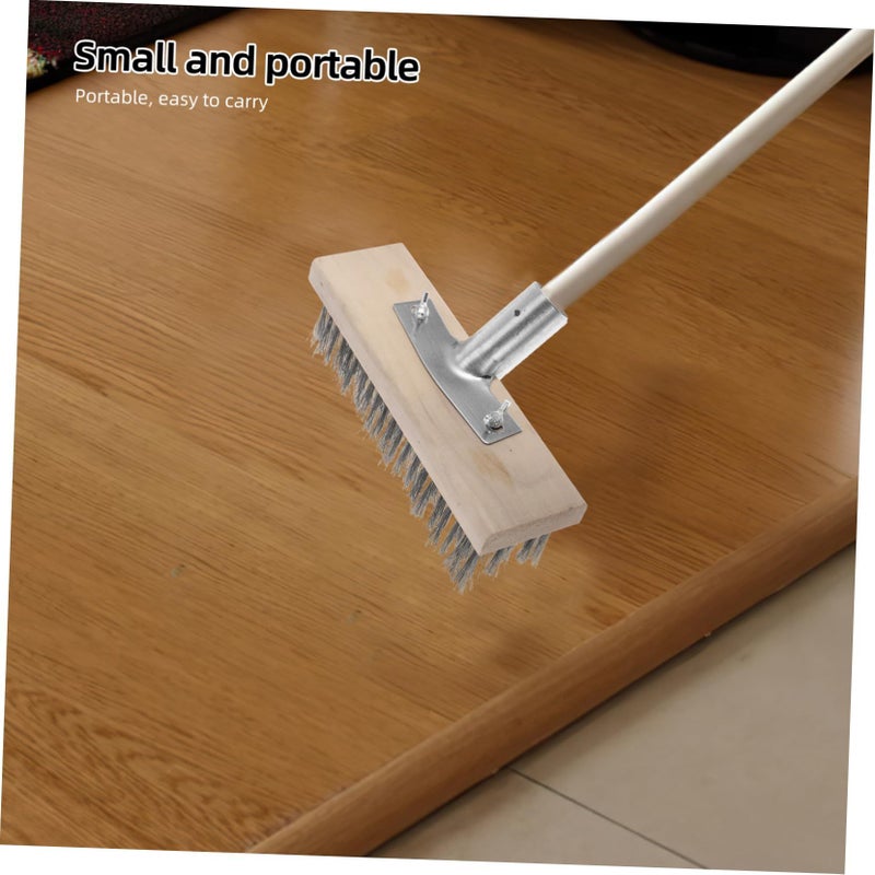 فرشاة أرضية من سلك الفولاذ المقاوم للصدأ - كاشطة قوية 30X10X5CM - كاشطة معدنية للاستخدام الخارجي - Image 4