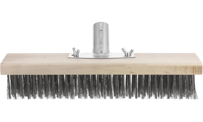 فرشاة أرضية من سلك الفولاذ المقاوم للصدأ - كاشطة قوية 30X10X5CM - كاشطة معدنية للاستخدام الخارجي - Image 1