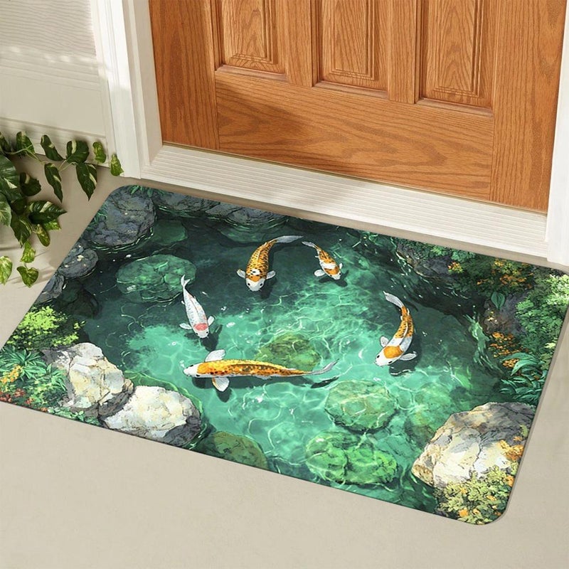 3D visual diatomaceous earth floor mat is stain-resistant, easy to clean, and suitable for home use, bathroom entrances, and is absorbent and non-slip. - Image 5